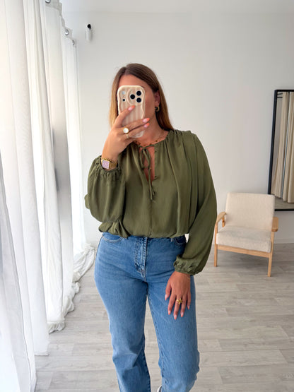 Blouse kaki ALAYA