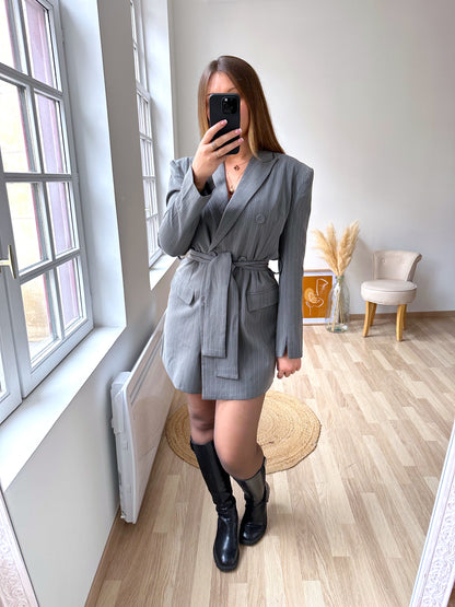 JAYLEEN striped blazer dress