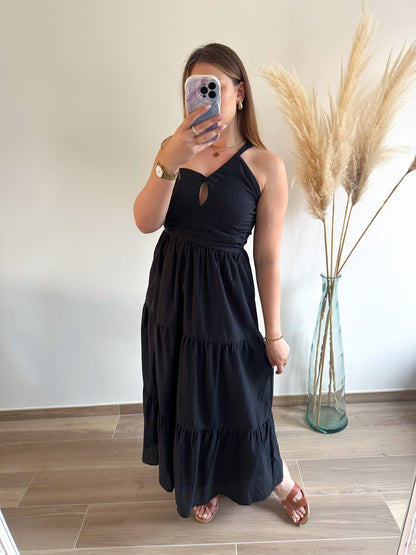 Robe longue noire AMBRE
