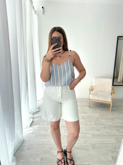 Top rayé bleu FANNY
