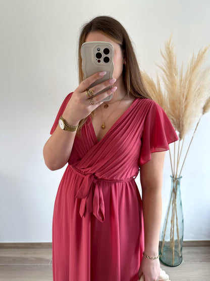 Robe longue vieux rose ESMEE