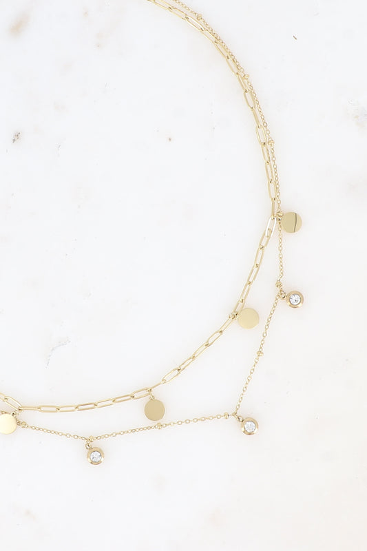 Collier multirang doré GEMMA