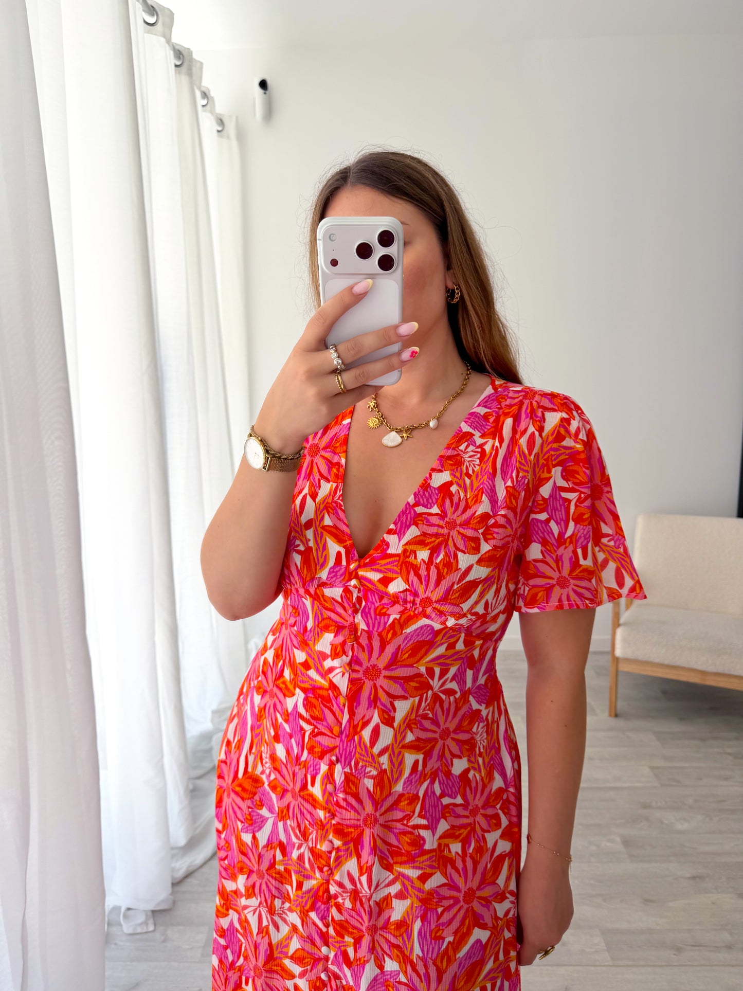 Robe longue imprimée MARGA
