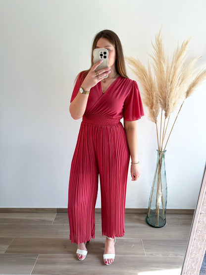 Combinaison plissée vieux rose THEA