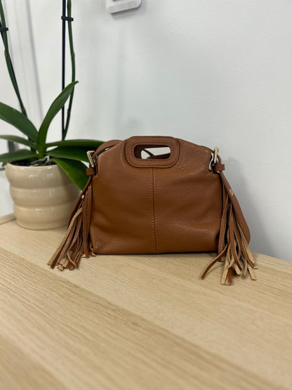 Sac cuir lisse camel MAEVA