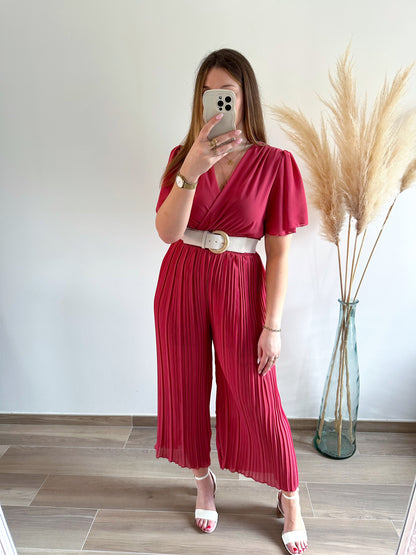Combinaison plissée vieux rose THEA
