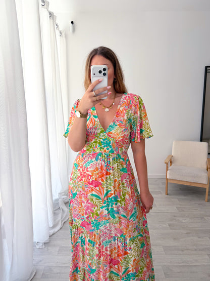 Robe longue imprimée DONATELLA