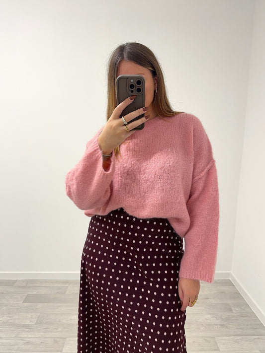 Pull rose alpaga MABEL