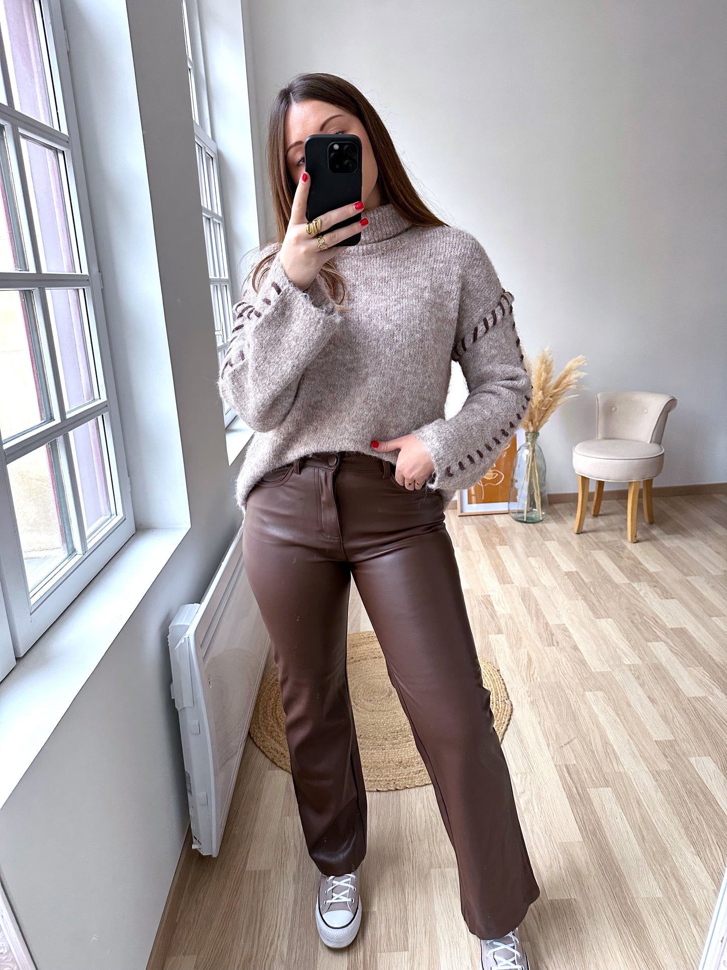 Pull taupe DARLA