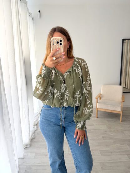 Blouse kaki DORIANE