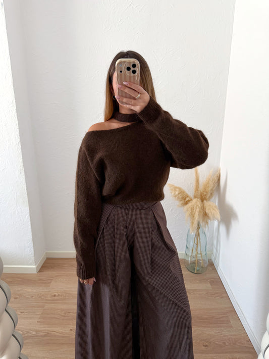 Pull chocolat GWENOLA