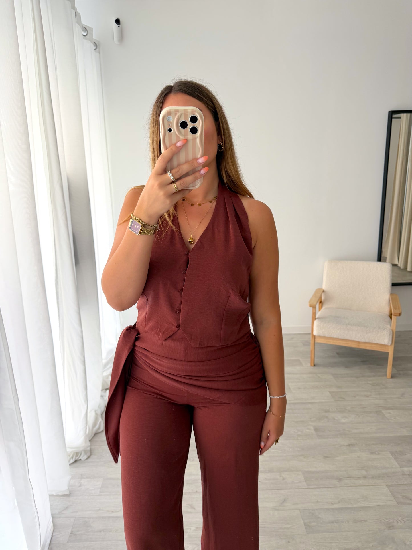 Ensemble grenat ZOÉ