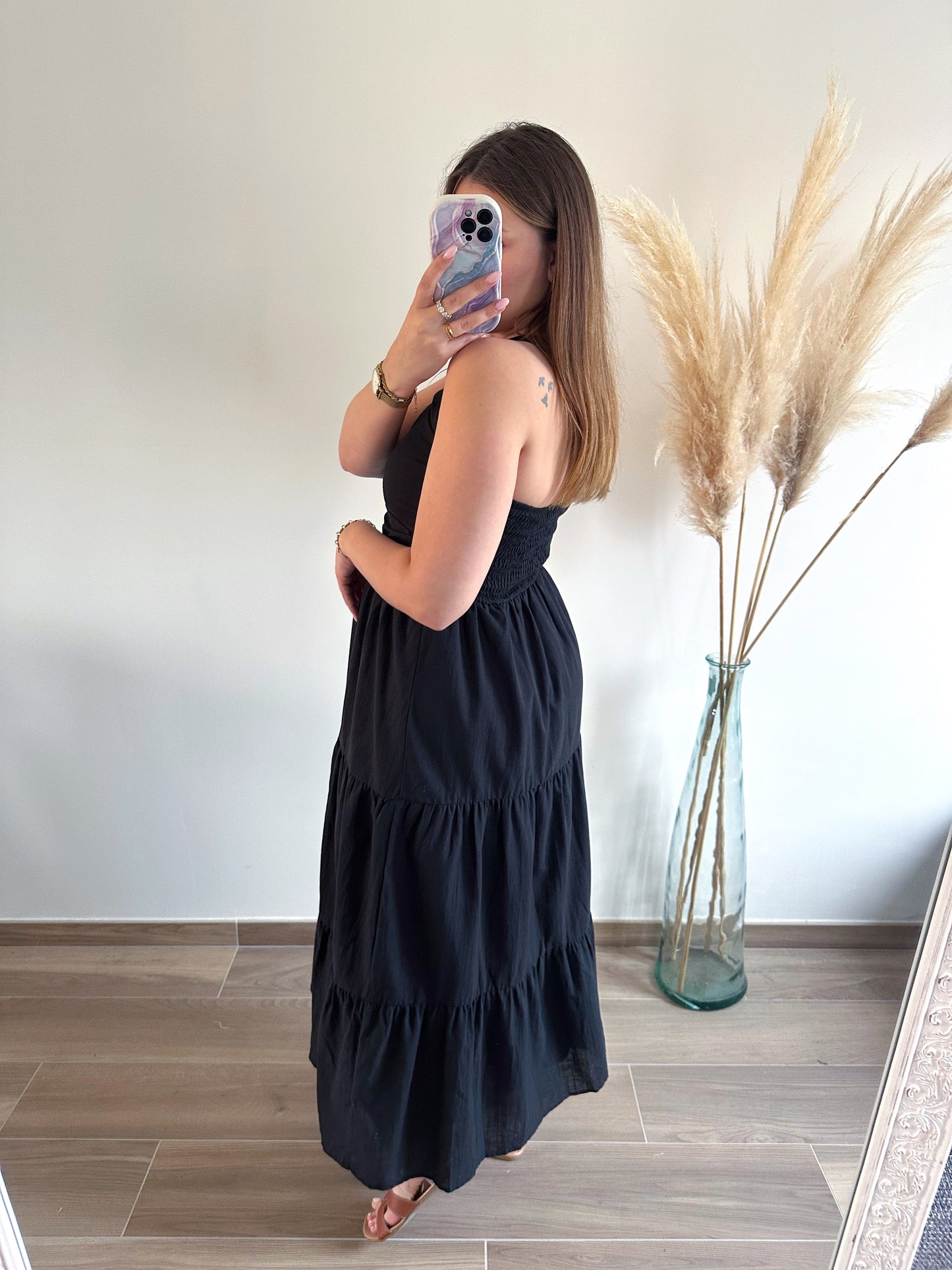 Robe longue noire AMBRE