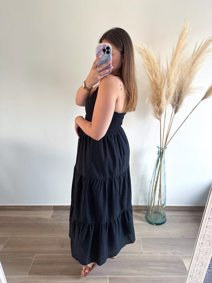 Robe longue noire AMBRE