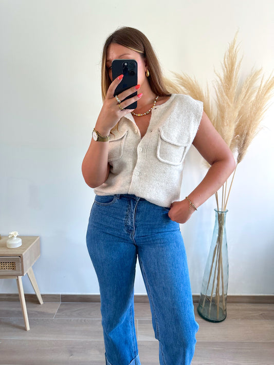 Pull beige MORGANE