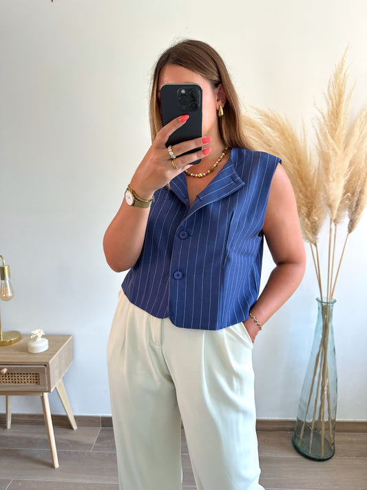 Top rayures bleu SHARLENE