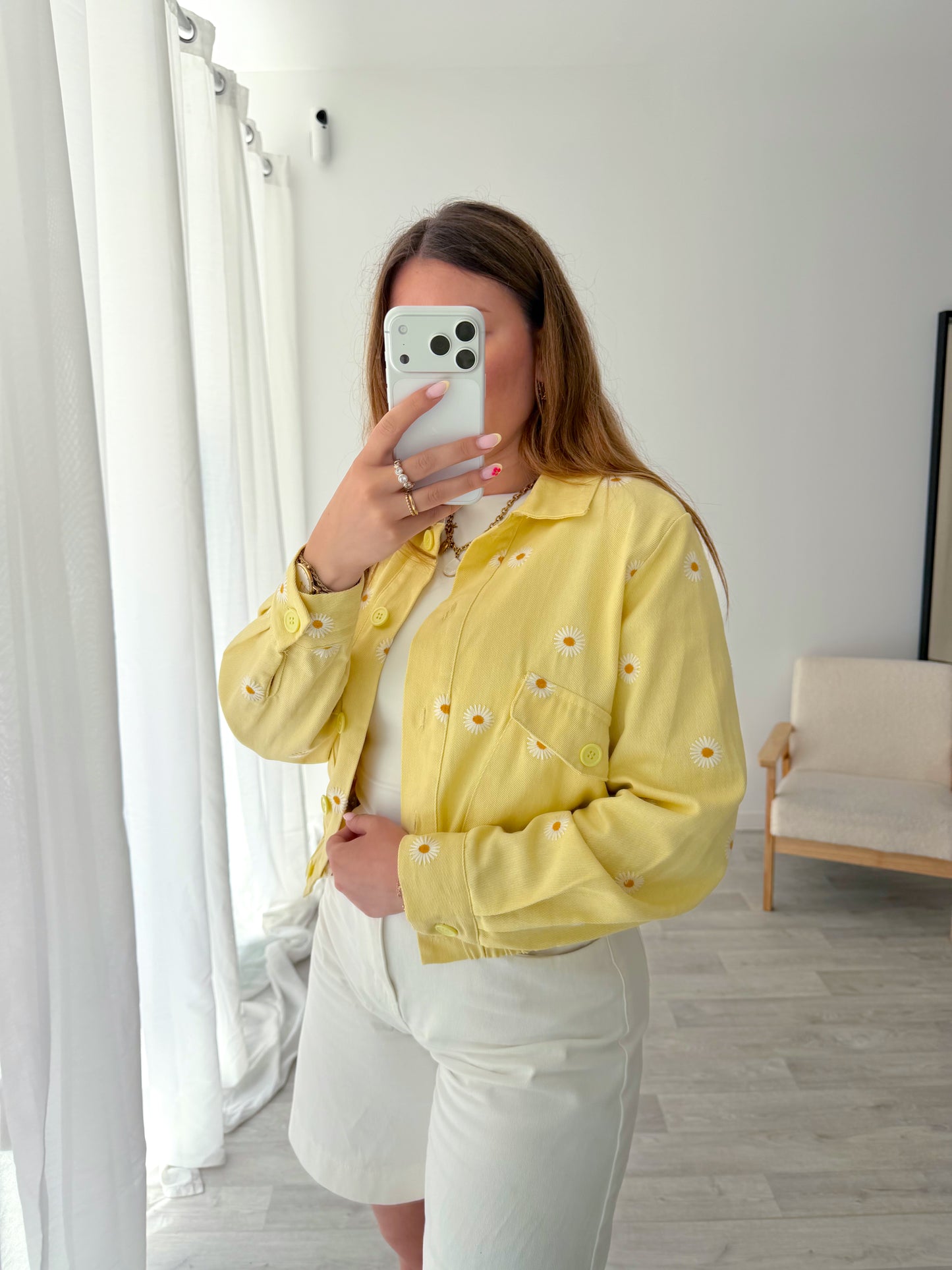 Veste jaune marguerites PINA