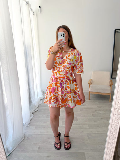 Robe courte imprimée CARLIE