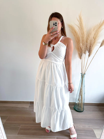 Robe longue blanche AMBRE