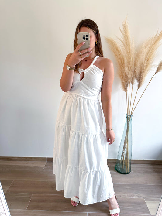 Robe longue blanche AMBRE