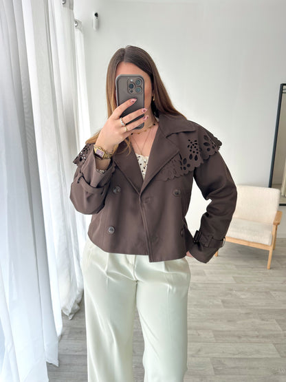 Veste courte marron ADÉLAÏDE