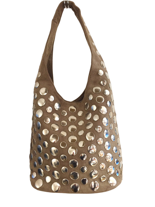 Sac clouté taupe ENO