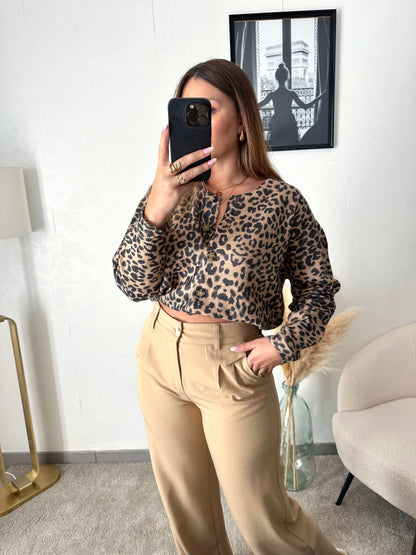 Pantalon tailleur camel ARTHUR