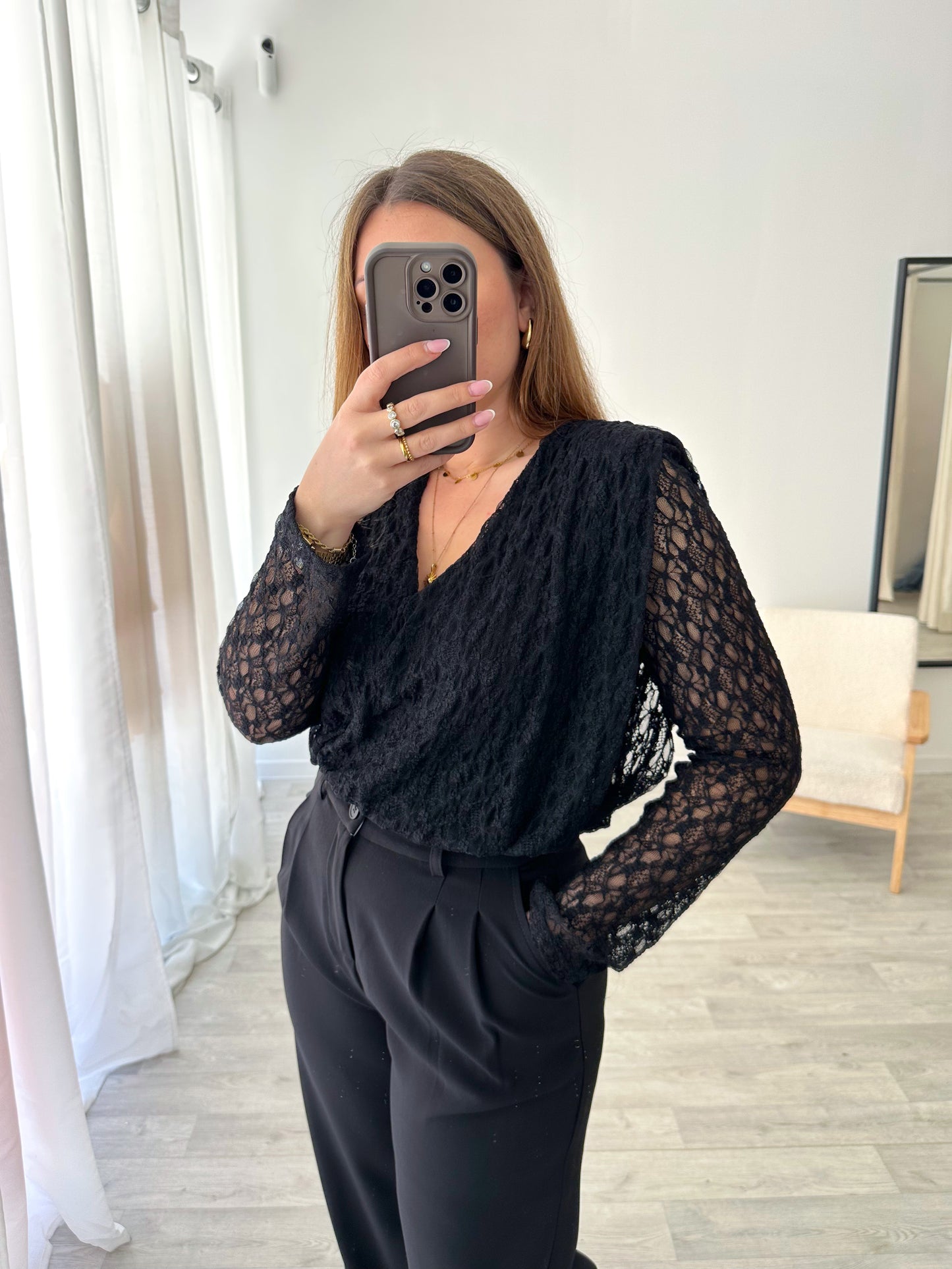 Body dentelle noir AMIA