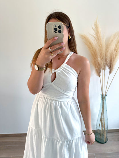 Robe longue blanche AMBRE
