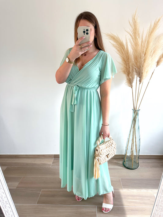 Robe longue vert d’eau ESMEE