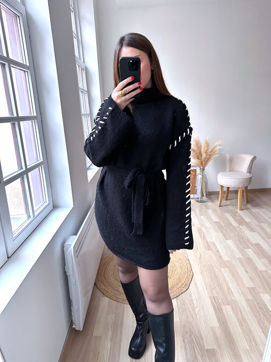 Robe pull noire EDNA