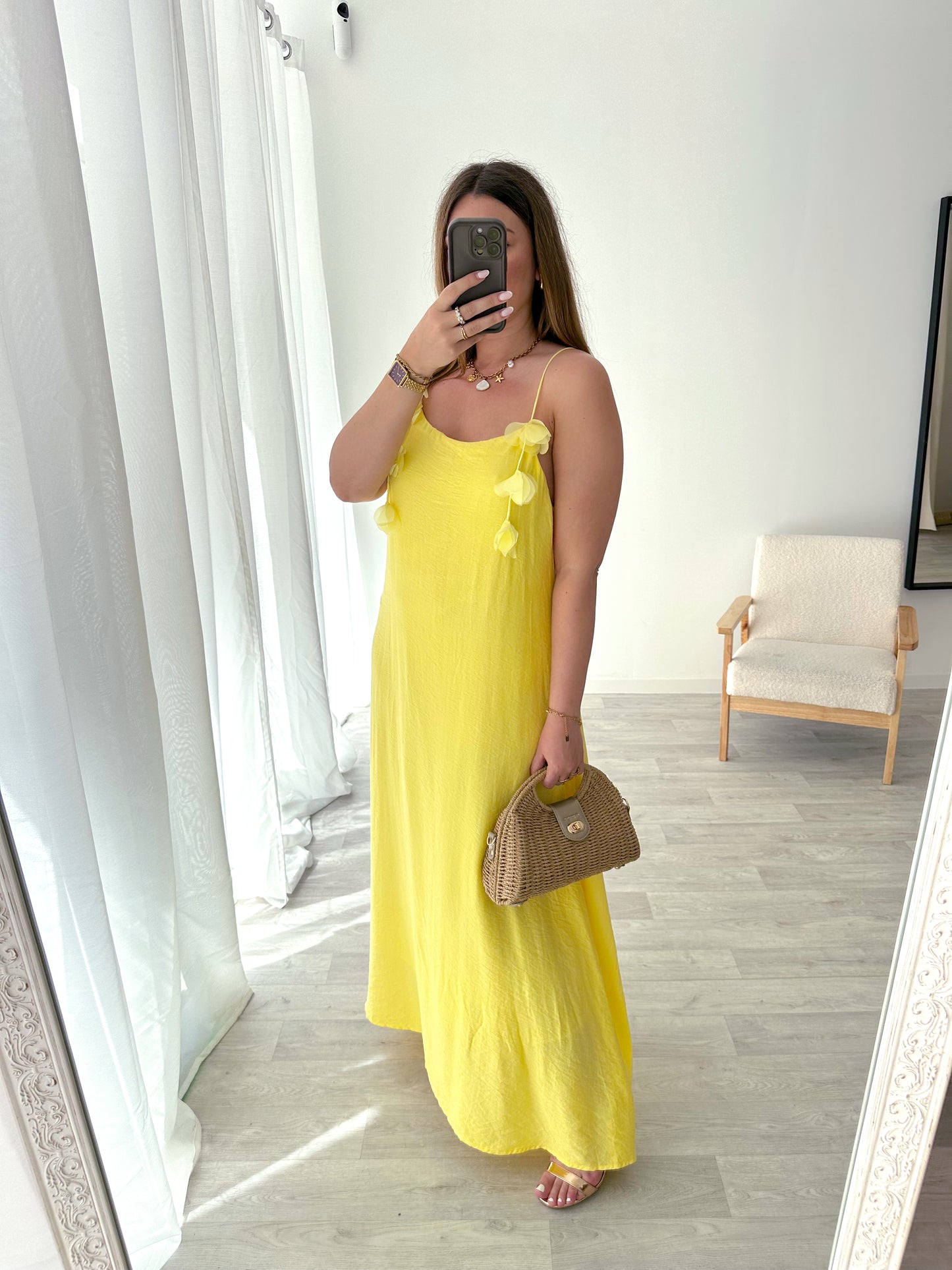 Robe jaune TALLIE