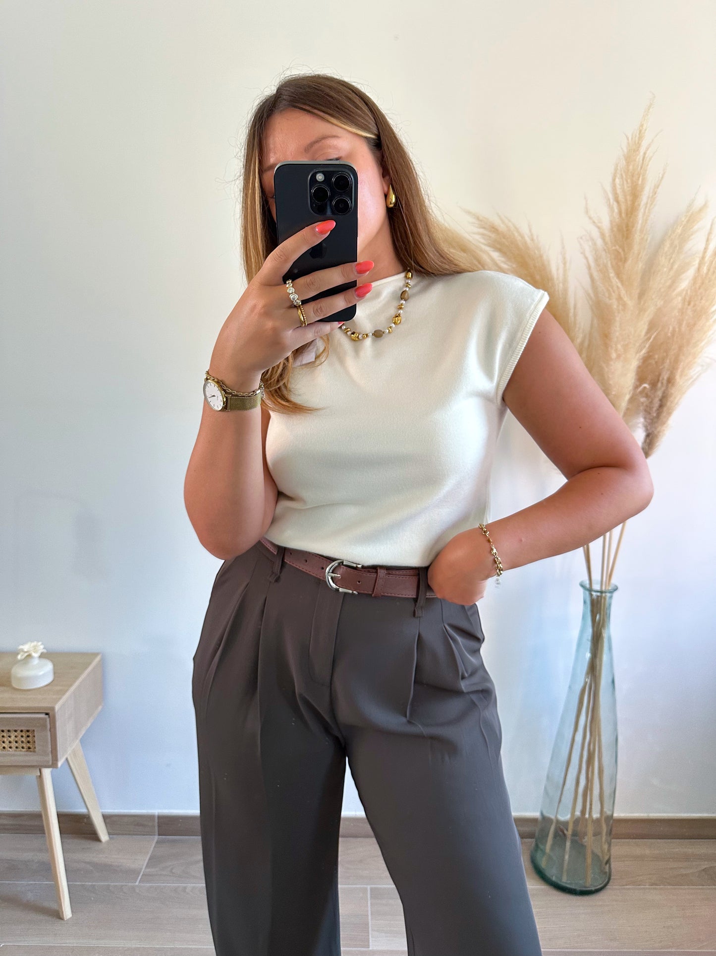 Top maille blanc SACHA