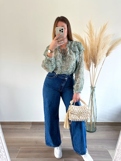 Blouse verte ANGIE