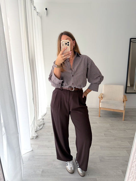 Pantalon chocolat ELONA