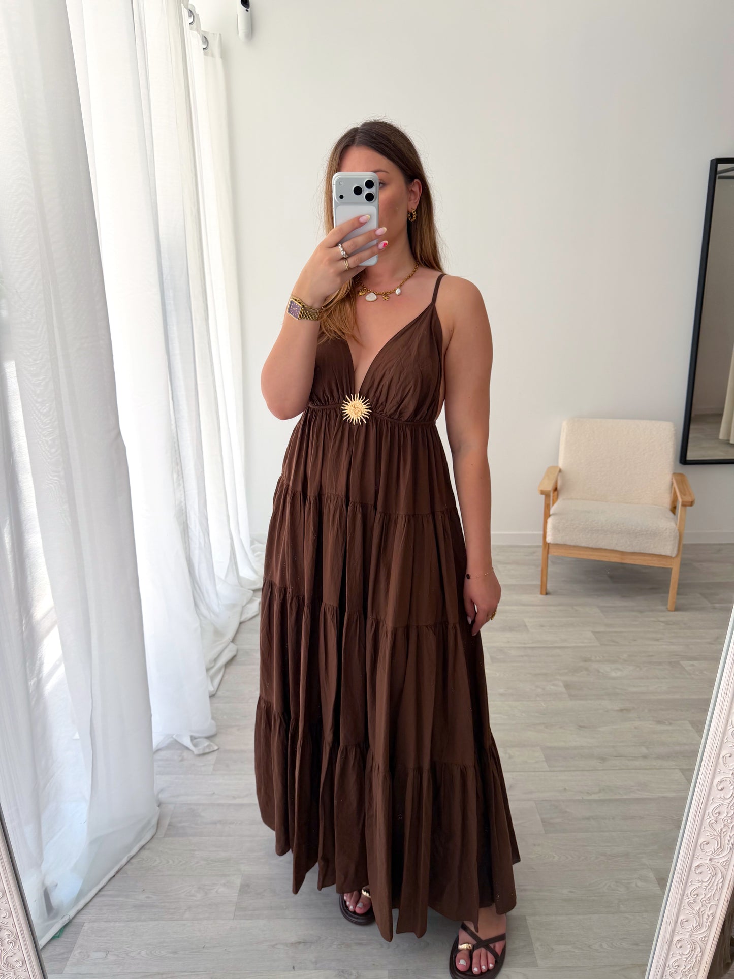 Robe longue choco SOLAL