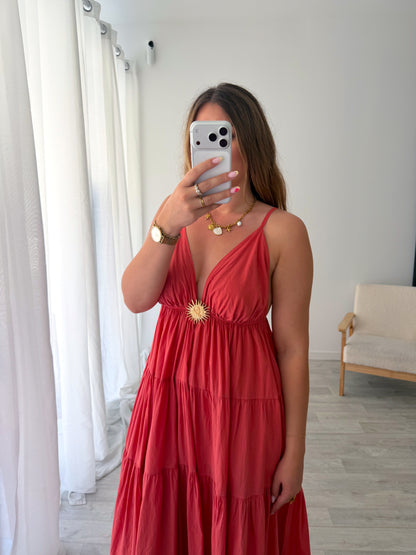 Robe longue terracotta SOLAL