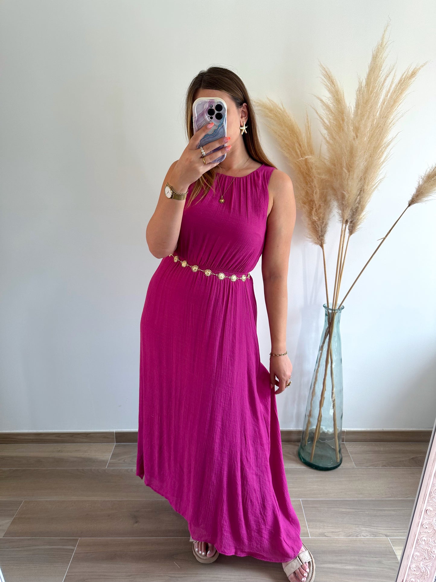 Robe longue violine HORTENSE