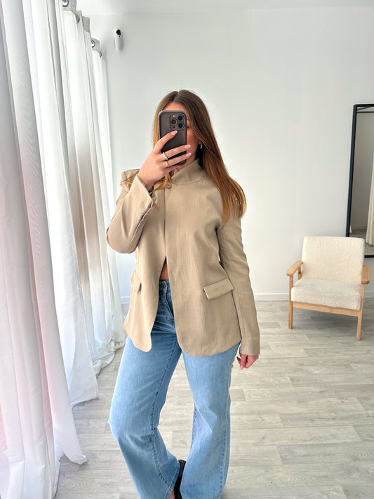 Blazer croisé taupe SOLA