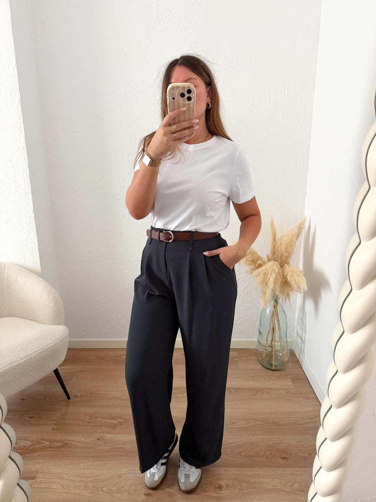 Pantalon gris foncé ELONA
