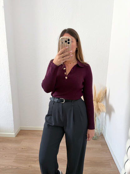Pull bordeaux LEONARD