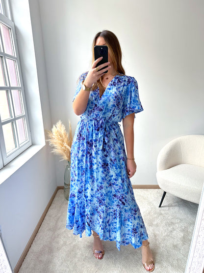 Robe longue bleue EZRA