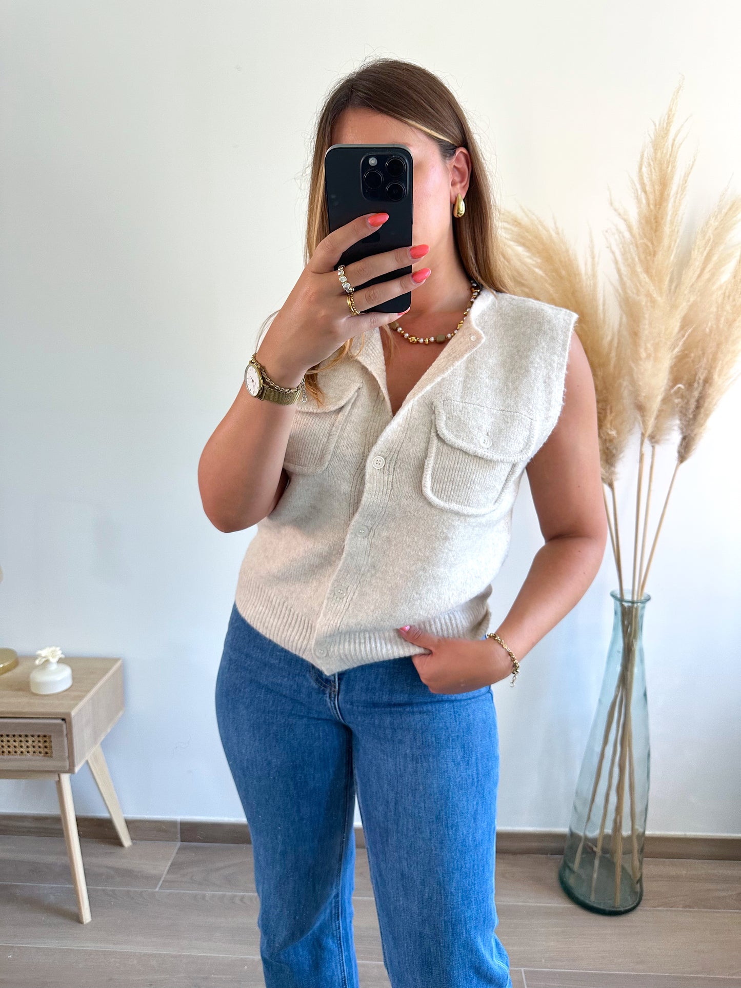 Pull beige MORGANE