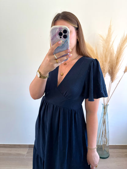 Robe longue marine EMMA