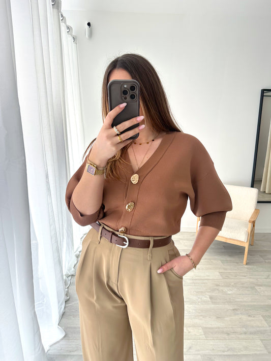 Cardigan marron JOSIE