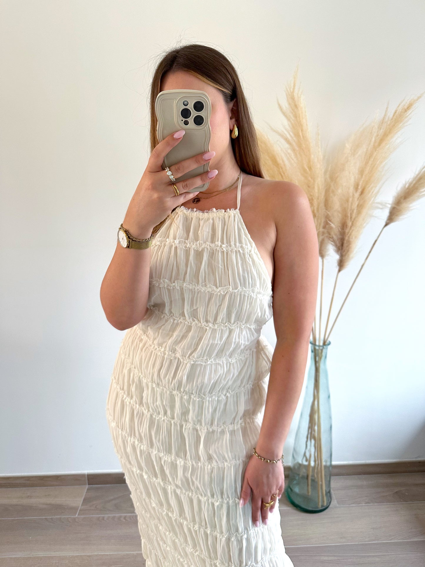Robe longue blanche CLEA