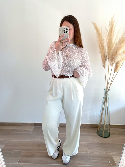 Pantalon ecru ELONA