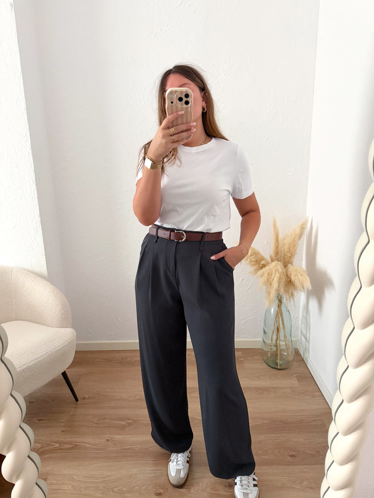 Pantalon gris foncé ELONA