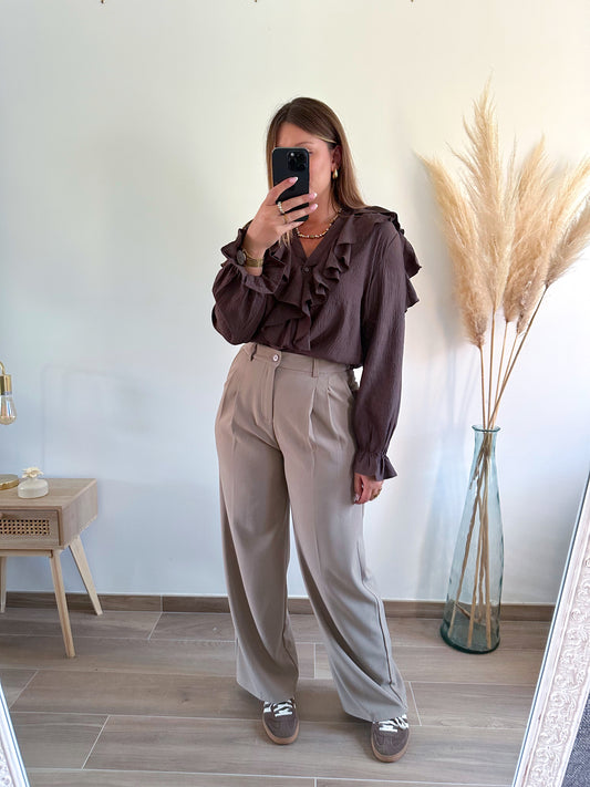 Pantalon taupe GABRIELLE