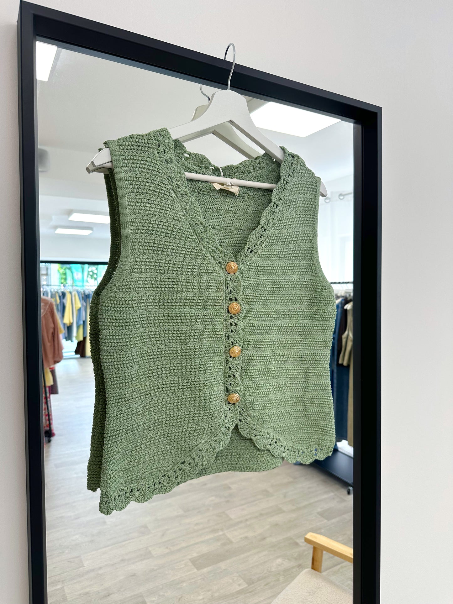 Top crochet vert INIS